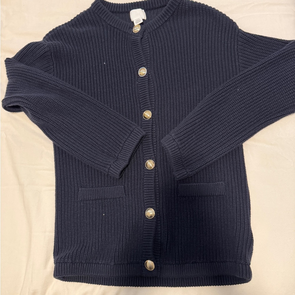 H&M Navy Blue Cardigan Sweater